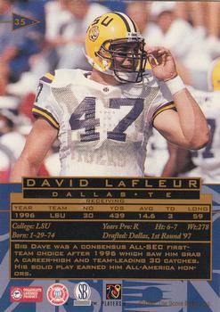 1997 Score Board Visions Signings #35 David Lafleur Back