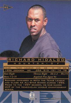 1997 Score Board Visions Signings #45 Richard Hidalgo Back