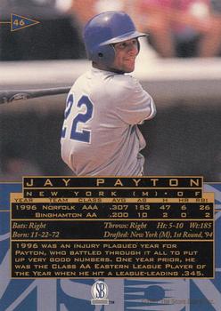 1997 Score Board Visions Signings #46 Jay Payton Back