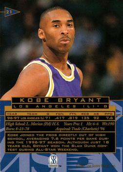 1997 Score Board Visions Signings #21 Kobe Bryant Back
