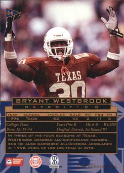 1997 Score Board Visions Signings #36 Bryant Westbrook Back