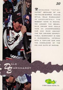 1994-95 Classic Assets #30 Dale Earnhardt Back