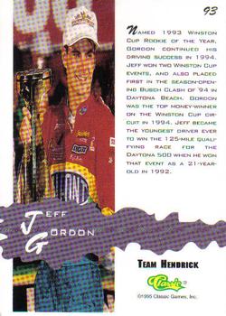 1994-95 Classic Assets #93 Jeff Gordon Back
