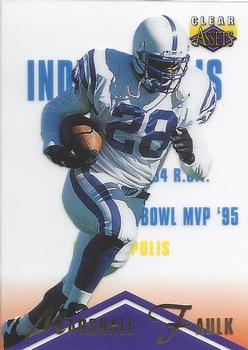 1996 Classic Clear Assets #36 Marshall Faulk Front