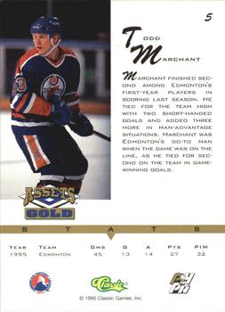 1995 Classic Assets Gold #5 Todd Marchant Back