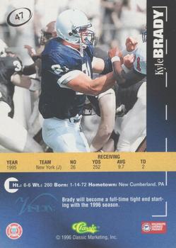 1996 Classic Visions #47 Kyle Brady Back