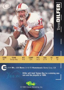 1996 Classic Visions #68 Trent Dilfer Back