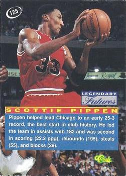 1996 Classic Visions #125 Scottie Pippen Back