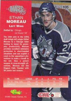1995 Classic Images Four Sport #105 Ethan Moreau Back