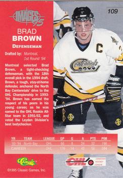 1995 Classic Images Four Sport #109 Brad Brown Back