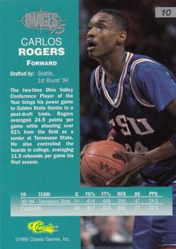 1995 Classic Images Four Sport #10 Carlos Rogers Back