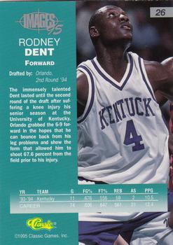 1995 Classic Images Four Sport #26 Rodney Dent Back
