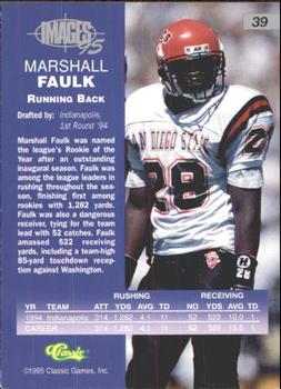 1995 Classic Images Four Sport #39 Marshall Faulk Back