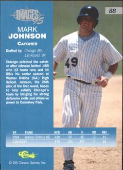 1995 Classic Images Four Sport #88 Mark Johnson Back