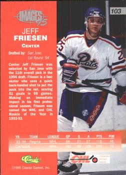 1995 Classic Images Four Sport #103 Jeff Friesen Back