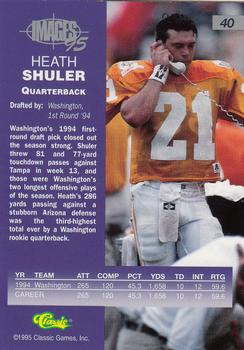 1995 Classic Images Four Sport #40 Heath Shuler Back