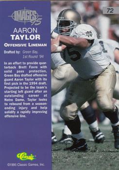 1995 Classic Images Four Sport #72 Aaron Taylor Back