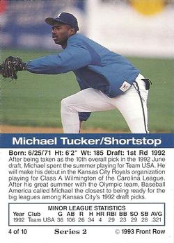 1993 Front Row Gold Collection Series 2 #4 Michael Tucker Back
