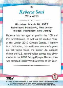 2012 Topps U.S. Olympic Team & Hopefuls #26 Rebecca Soni Back