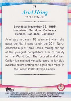 2012 Topps U.S. Olympic Team & Hopefuls #75 Ariel Hsing Back