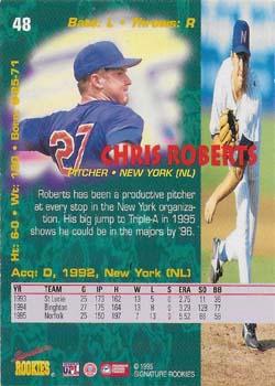 1995 Signature Rookies Tetrad - Autographs #48 Chris Roberts Back