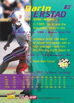 1995 Signature Rookies Tetrad - Erstad B-1 Bomber Autographs #B3 Darin Erstad Back