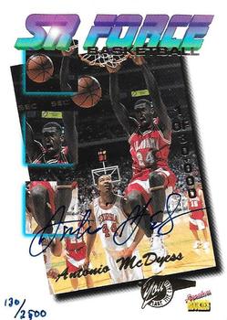 1995 Signature Rookies Tetrad - SR Force Autographs #F24 Antonio McDyess Front