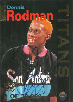 1995 Signature Rookies Tetrad - Titans Autographs #T2 Dennis Rodman Front