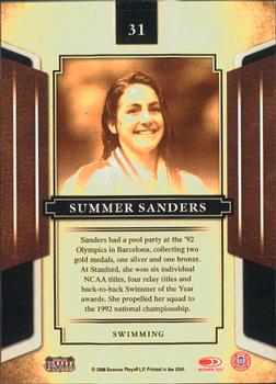 2008 Donruss Sports Legends #31 Summer Sanders Back