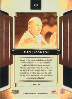 2008 Donruss Sports Legends #57 Don Haskins Back