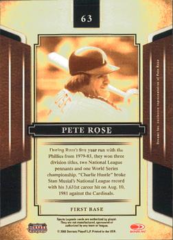 2008 Donruss Sports Legends #63 Pete Rose Back