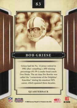 2008 Donruss Sports Legends #83 Bob Griese Back