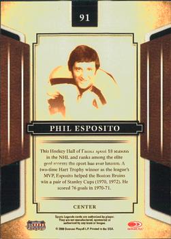 2008 Donruss Sports Legends #91 Phil Esposito Back