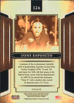 2008 Donruss Sports Legends #126 Tony Esposito Back