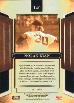 2008 Donruss Sports Legends #140 Nolan Ryan Back