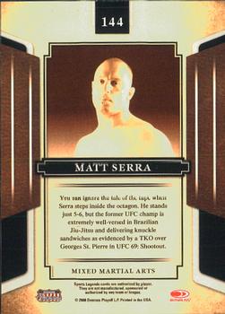 2008 Donruss Sports Legends #144 Matt Serra Back