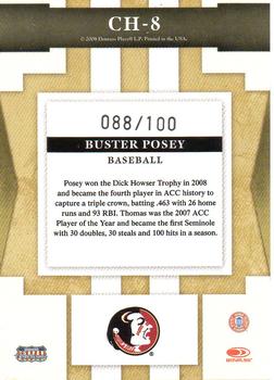 2008 Donruss Sports Legends - College Heroes Gold #CH-8 Buster Posey Back