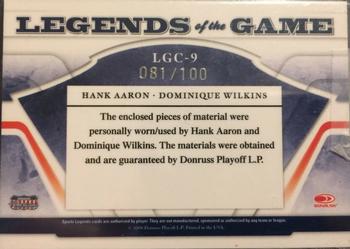 2008 Donruss Sports Legends - Legends of the Game Combos #LGC-9 Hank Aaron / Dominique Wilkins Back