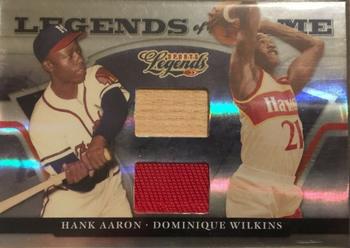 2008 Donruss Sports Legends - Legends of the Game Combos #LGC-9 Hank Aaron / Dominique Wilkins Front