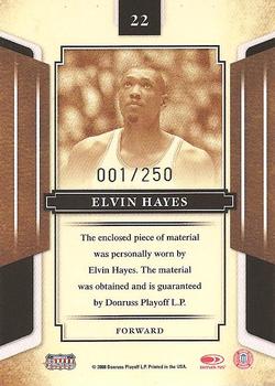 2008 Donruss Sports Legends - Materials Mirror Blue #22 Elvin Hayes Back