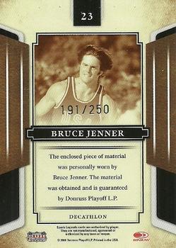 2008 Donruss Sports Legends - Materials Mirror Blue #23 Bruce Jenner Back