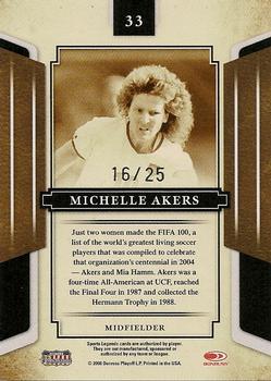 2008 Donruss Sports Legends - Mirror Gold #33 Michelle Akers Back