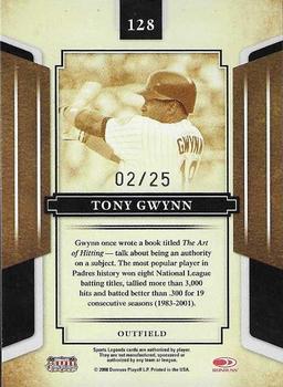 2008 Donruss Sports Legends - Mirror Gold #128 Tony Gwynn Back