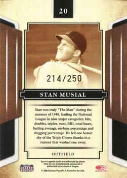 2008 Donruss Sports Legends - Mirror Red #20 Stan Musial Back