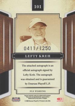 2008 Donruss Sports Legends - Signatures Mirror Red #101 Lefty Kreh Back