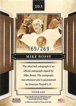 2008 Donruss Sports Legends - Signatures Mirror Red #103 Mike Bossy Back