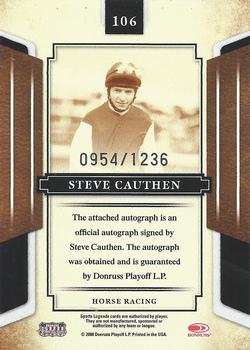 2008 Donruss Sports Legends - Signatures Mirror Red #106 Steve Cauthen Back