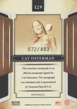 2008 Donruss Sports Legends - Signatures Mirror Red #129 Cat Osterman Back
