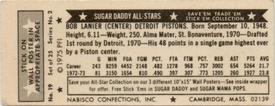 1975 Nabisco Sugar Daddy #19 Bob Lanier Back