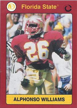 1990-91 Collegiate Collection Florida State Seminoles #31 Alphonso Williams Front